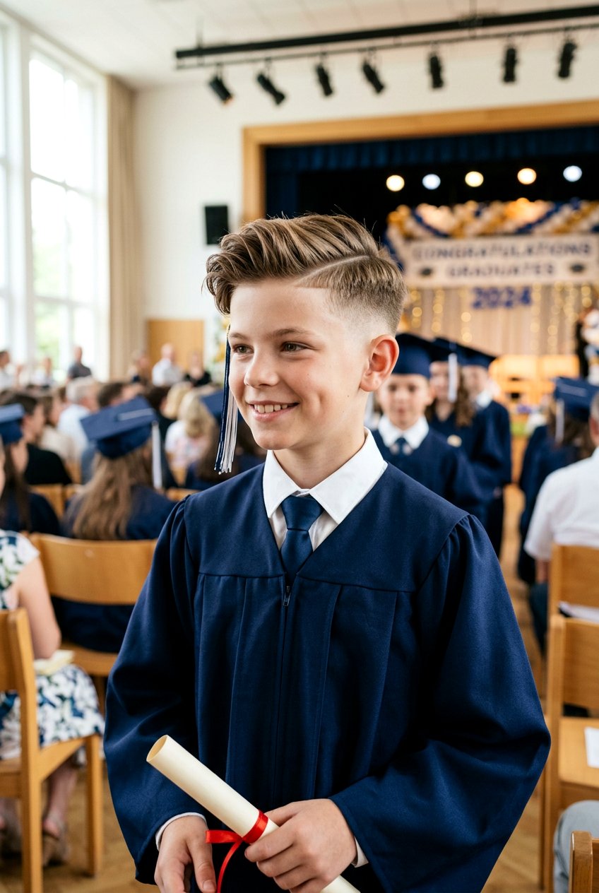 Long Top Short Sides - 20 neat graduation haircuts for boys - 20 neat graduation haircuts for boys