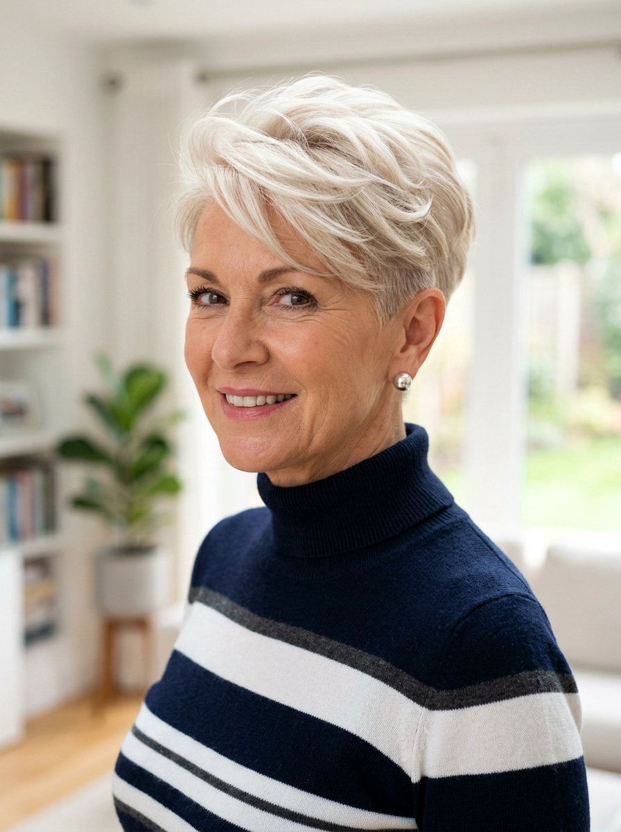 Long Top Short Sides Pixie - 20 pixie cut for mature fine hair - 20 pixie cut for mature fine hair