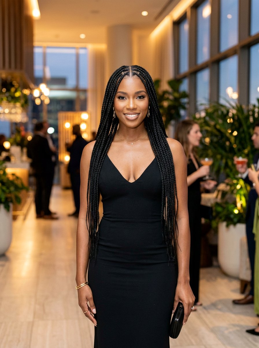 Long Triangle Part Box Braids - 20 triangle part box braids - 20 triangle part box braids