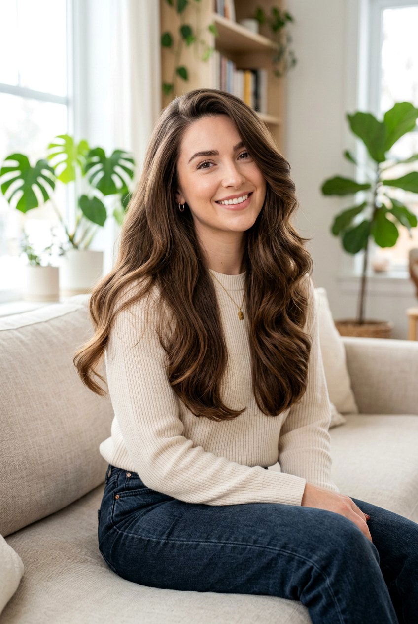 Long U Cut Hair With Deep Side Part - 20 long haircut with deep side part - 20 long haircut with deep side part