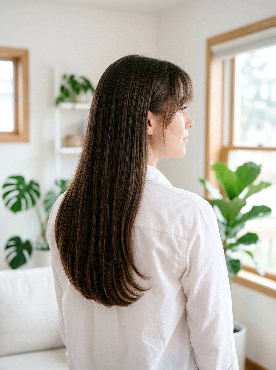 Long U Cut Hair With Wispy Bangs - 20 cute long haircut ideas with bangs - 20 cute long haircut ideas with bangs