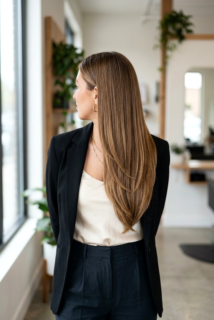 Long V Cut Hair With Center Part - 20 long haircut with center part - 20 long haircut with center part