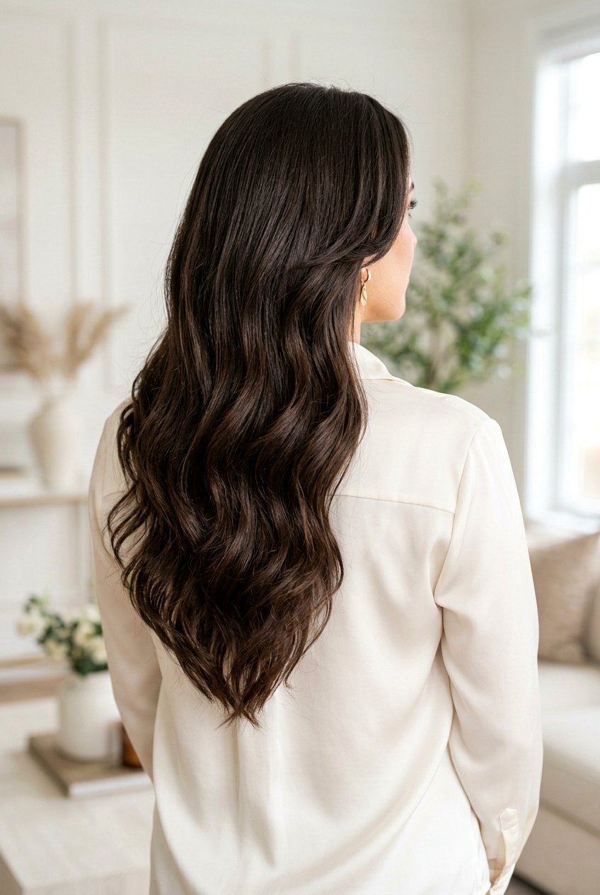 Long V Cut Wavy Layers for Thick Hair - 20 long wavy layers for thick hair - 20 long wavy layers for thick hair