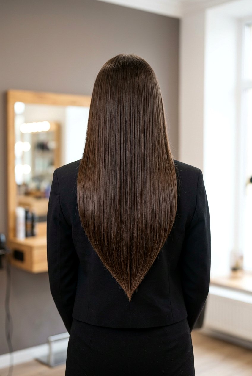 Long V Cut - 20 haircuts for long straight hair - 20 haircuts for long straight hair