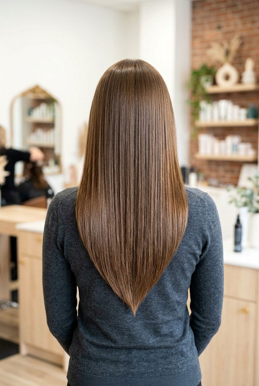 Long V cut haircut - 20 long haircuts for round faces - 20 long haircuts for round faces