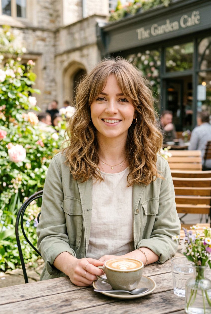 Long Wavy Bob With Curtain Bangs - 20 long bob with curtain bangs - 20 long bob with curtain bangs