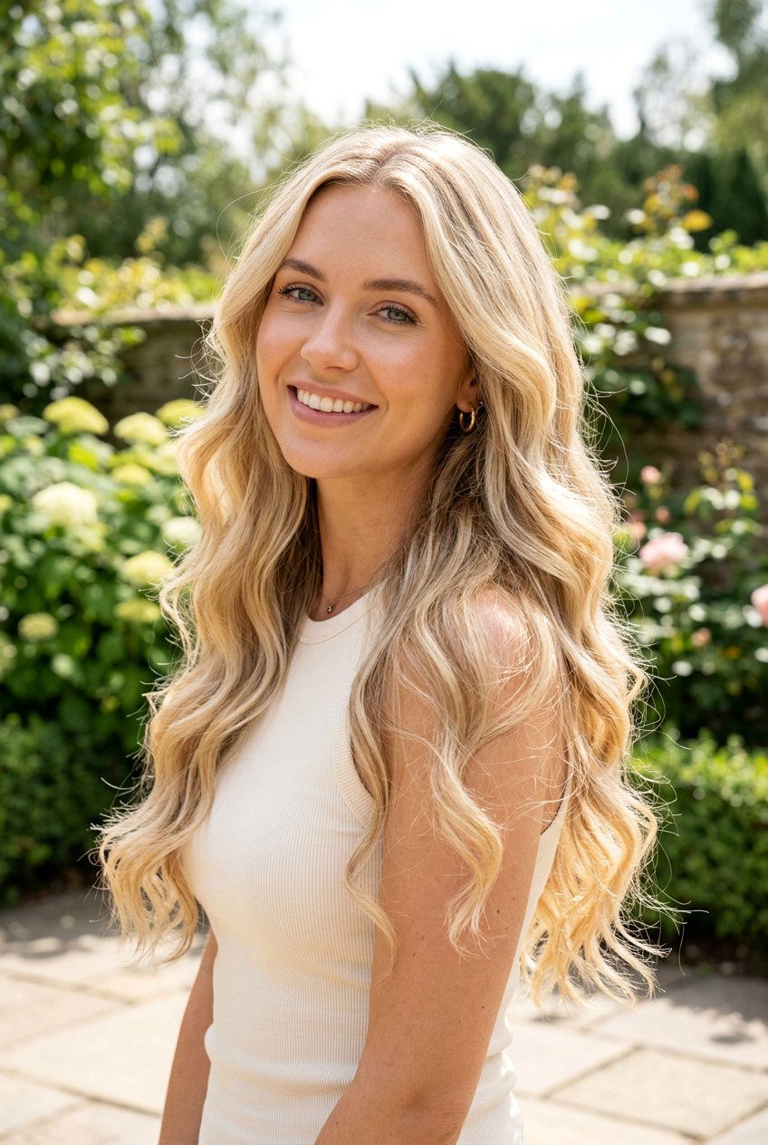 Long Wavy Buttercream Blonde Hair - 20 buttercream blonde hair color - 20 buttercream blonde hair color