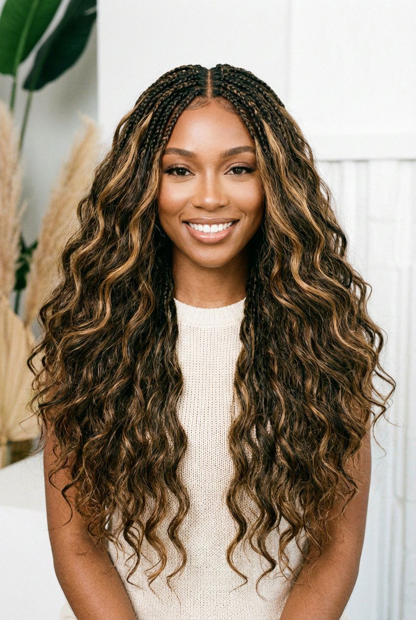 Long Wavy Crochet Braids - 20 crochet hairstyles for black women - 20 crochet hairstyles for black women