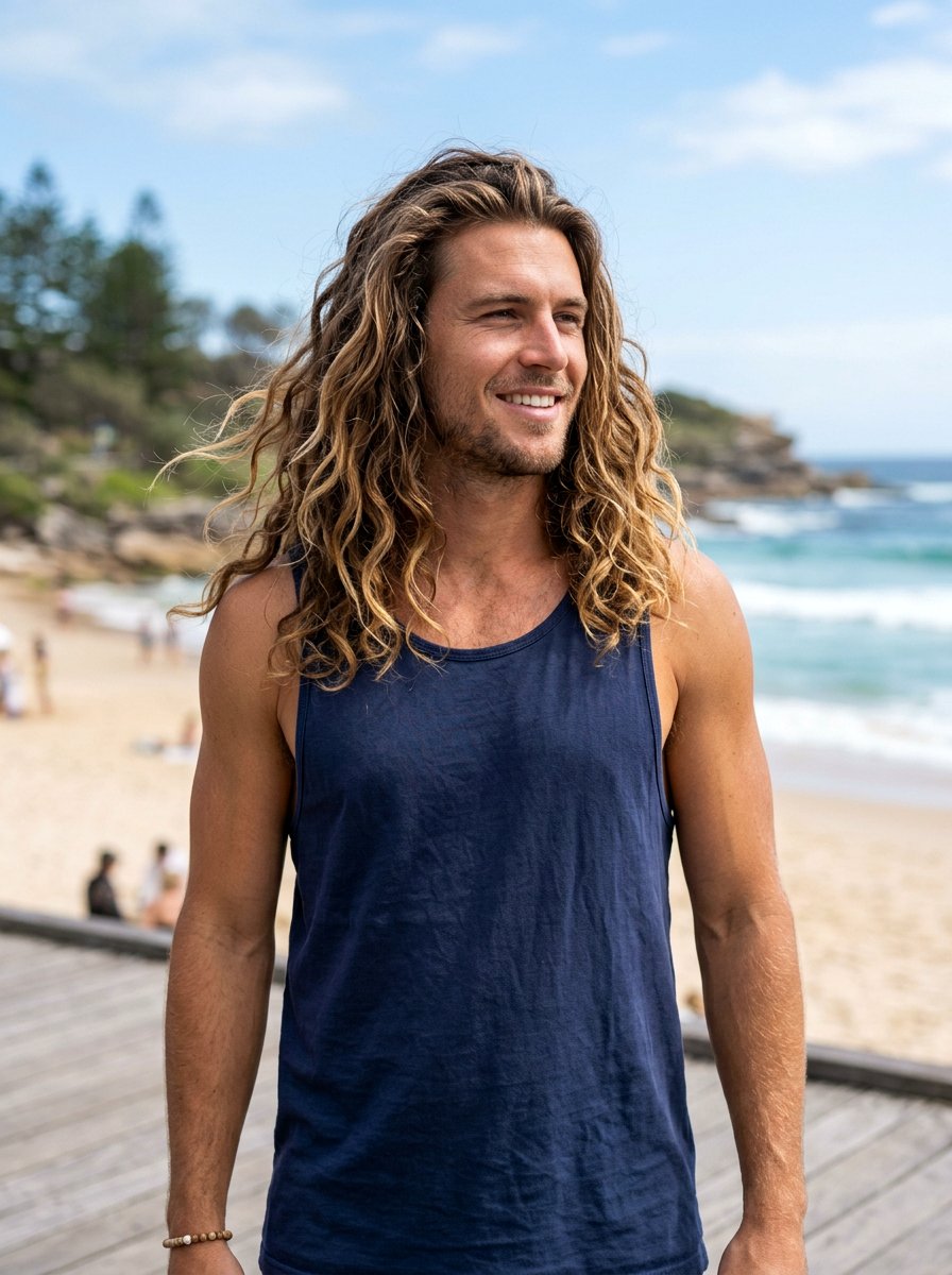 Long Wavy Flow - 20 surfer flow haircut men - 20 surfer flow haircut men