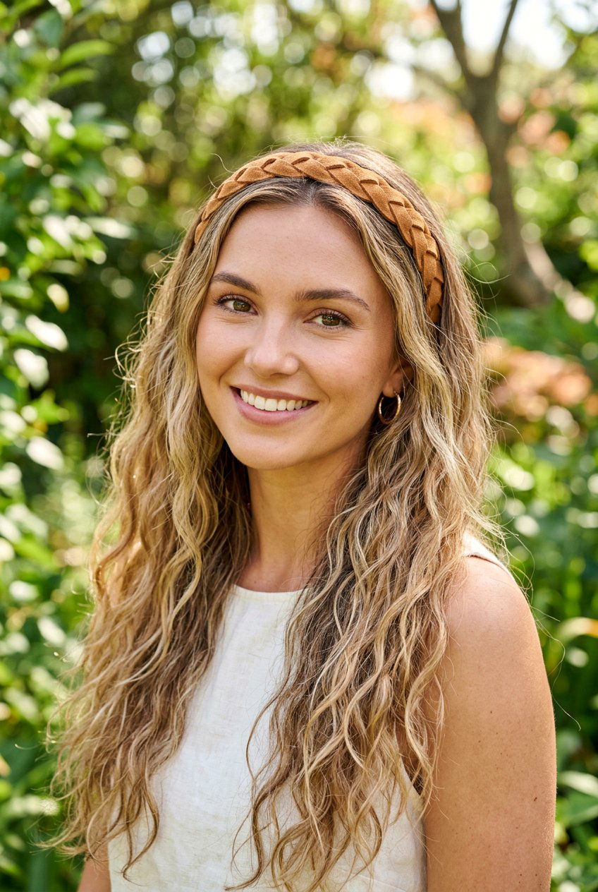 Long Wavy Hair Headband - 20 boho hairstyles for long hair - 20 boho hairstyles for long hair