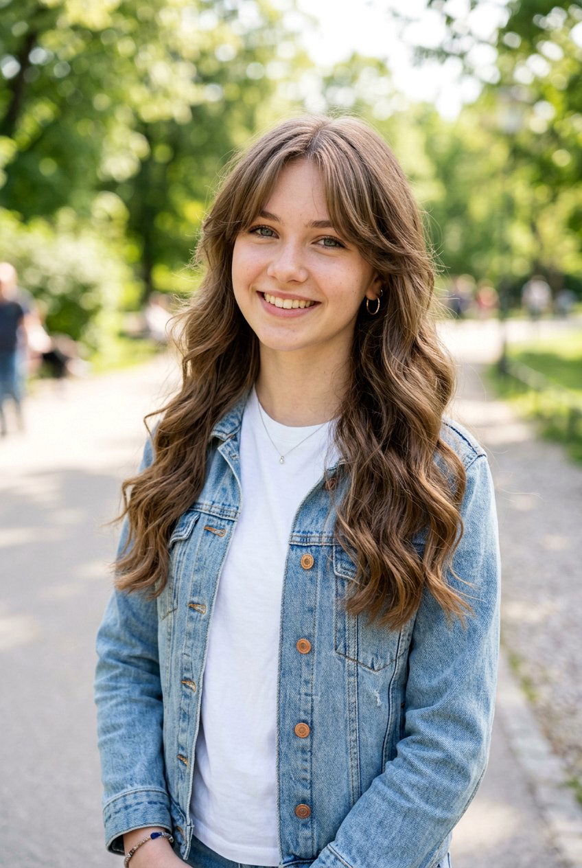 20 Trendy Curtain Bangs for Teenage Girls to Try Right Now