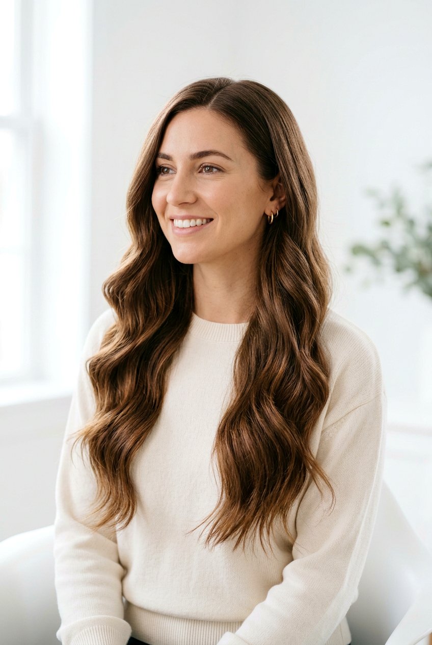 Long Wavy Hair With Tapered Ends - 20 low maintenance wavy haircut - 20 low maintenance wavy haircut