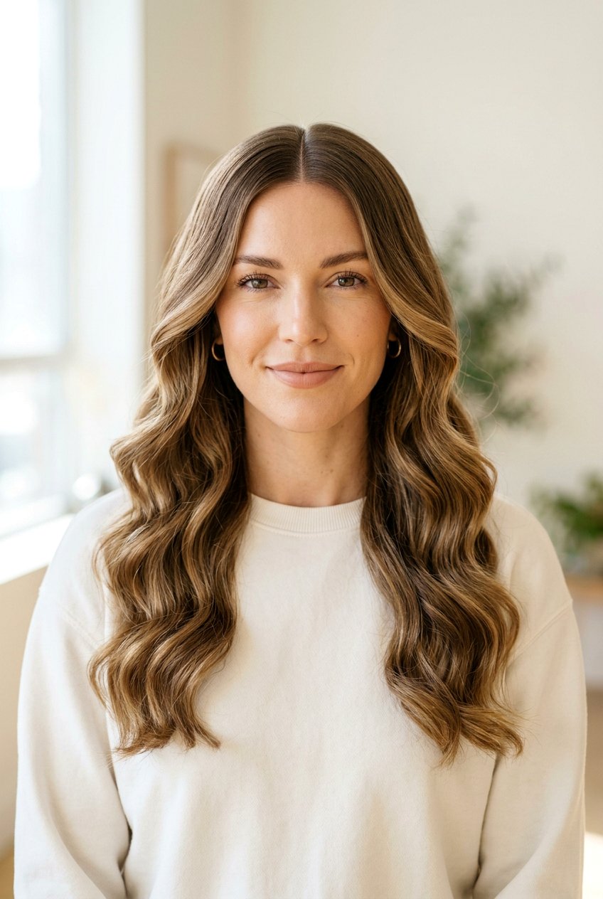 Long Wavy Haircut With Center Part - 20 long haircut for naturally wavy hair - 20 long haircut for naturally wavy hair