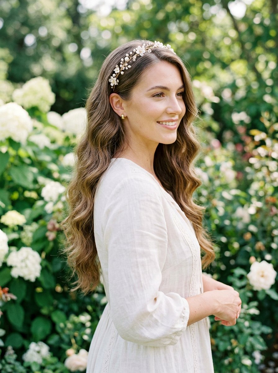 Long Wavy Haircut With Romantic Headband Look - 20 romantic wavy haircut for long hair - 20 romantic wavy haircut for long hair