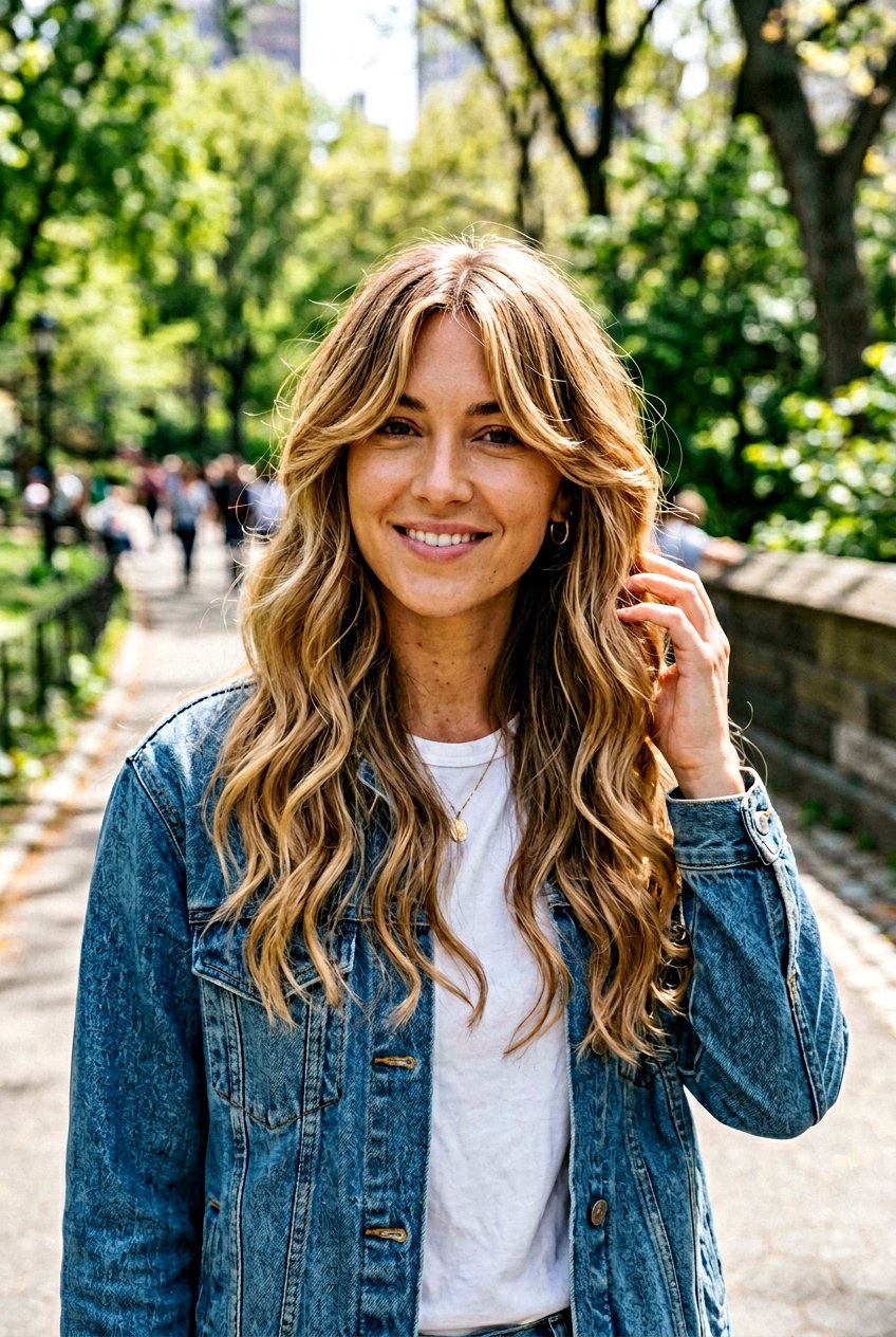 Long Wavy Haircut With Side Part Curtain Bangs - 20 long wavy haircut with curtain bangs - 20 long wavy haircut with curtain bangs