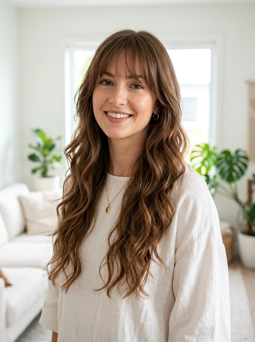 Long Wavy Haircut With Soft Layers And Bangs - 20 soft wave haircut for long hair - 20 soft wave haircut for long hair