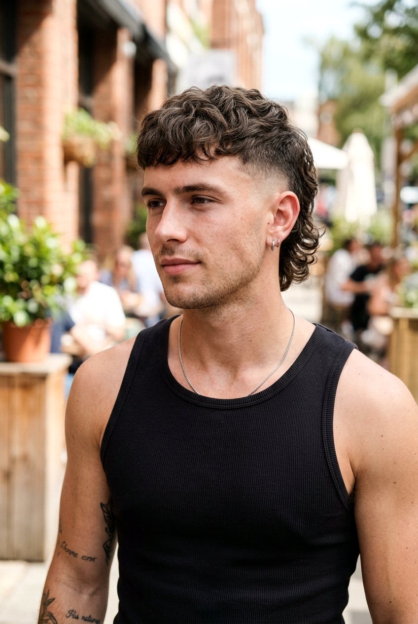 Long Wavy Mullet With Taper Fade - 20 men mullet fade for wavy hair - 20 men mullet fade for wavy hair