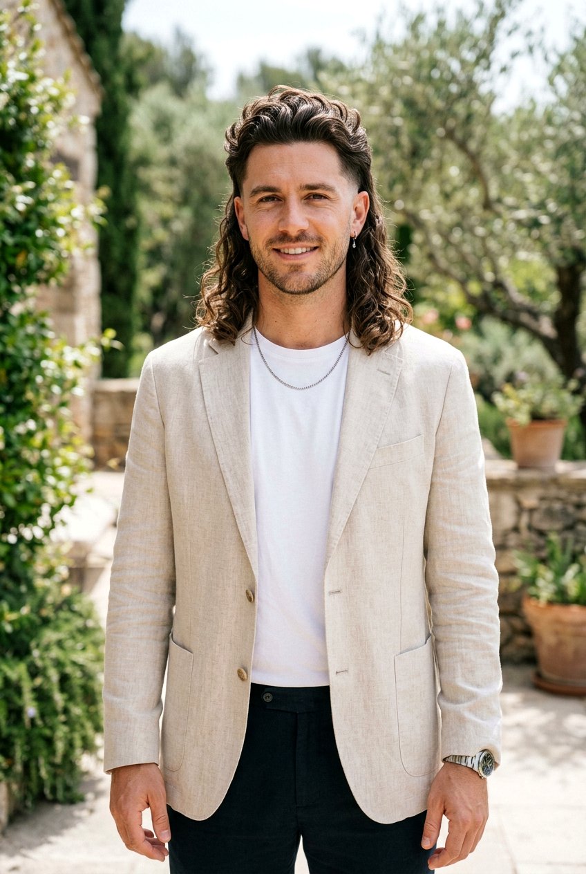 Long Wavy Mullet - 20 modern mullet for wavy hair men - 20 modern mullet for wavy hair men