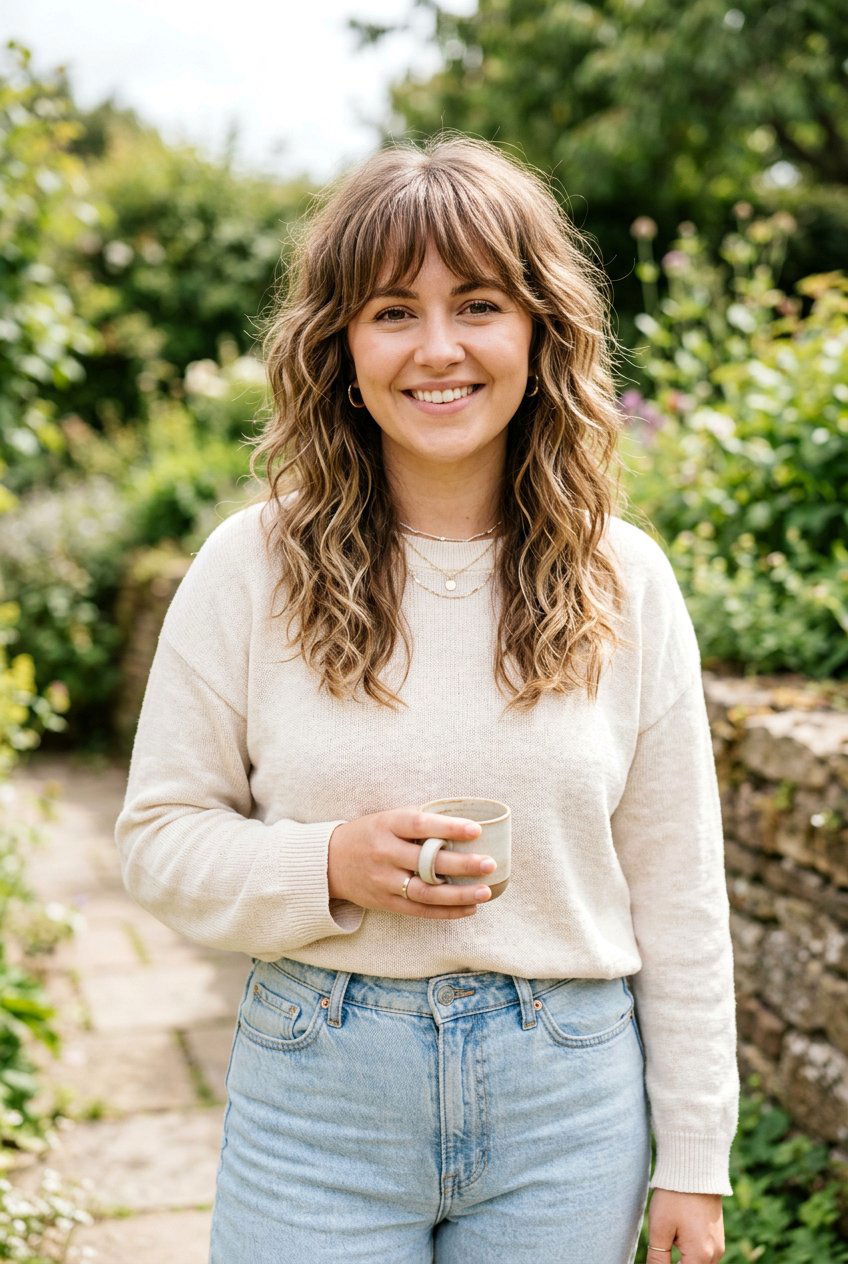 20 Most Flattering Long Wavy Layers For Round Face Shapes