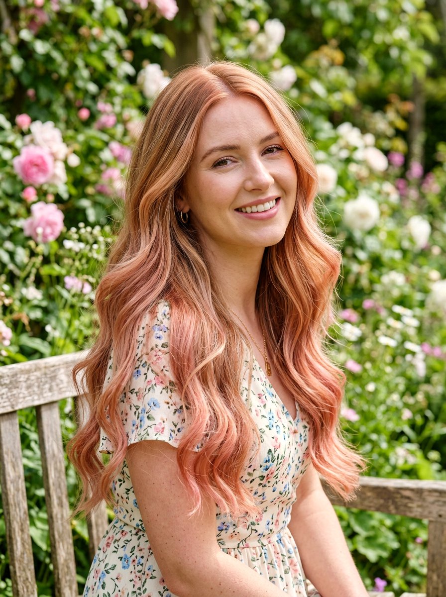 Long Wavy Strawberry Blonde Balayage - 20 spring strawberry blonde balayage - 20 spring strawberry blonde balayage