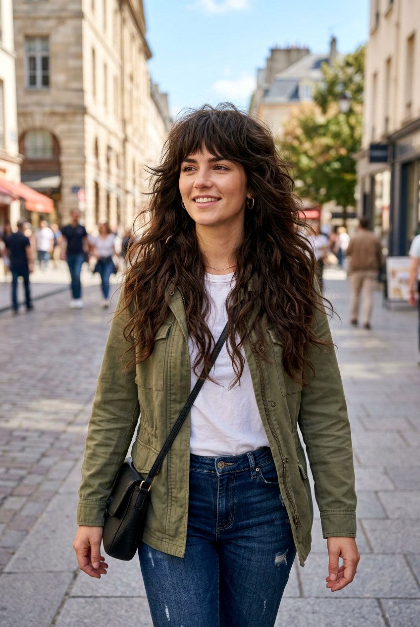 Long Wavy Wolf Cut for Thick Hair - 20 long wavy layers for thick hair - 20 long wavy layers for thick hair