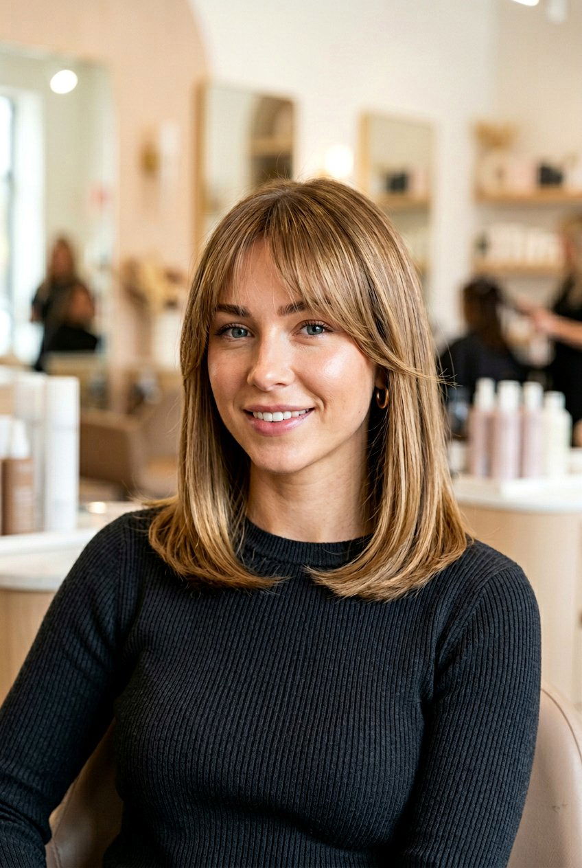 Long bob with bottleneck bangs - 20 bottleneck bangs haircut - 20 bottleneck bangs haircut