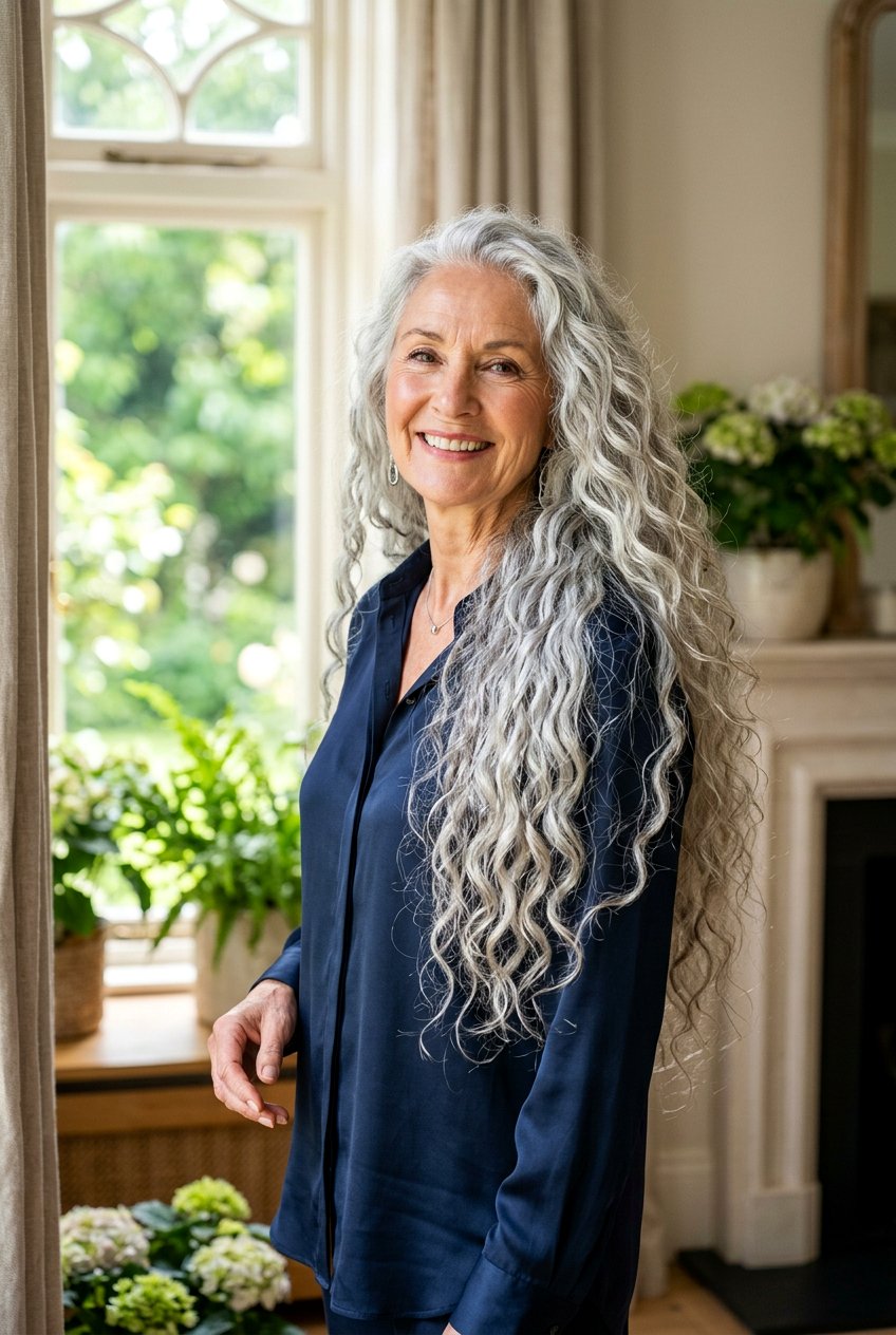 Long curly gray hair - 20 curly hairstyles for older women - 20 curly hairstyles for older women