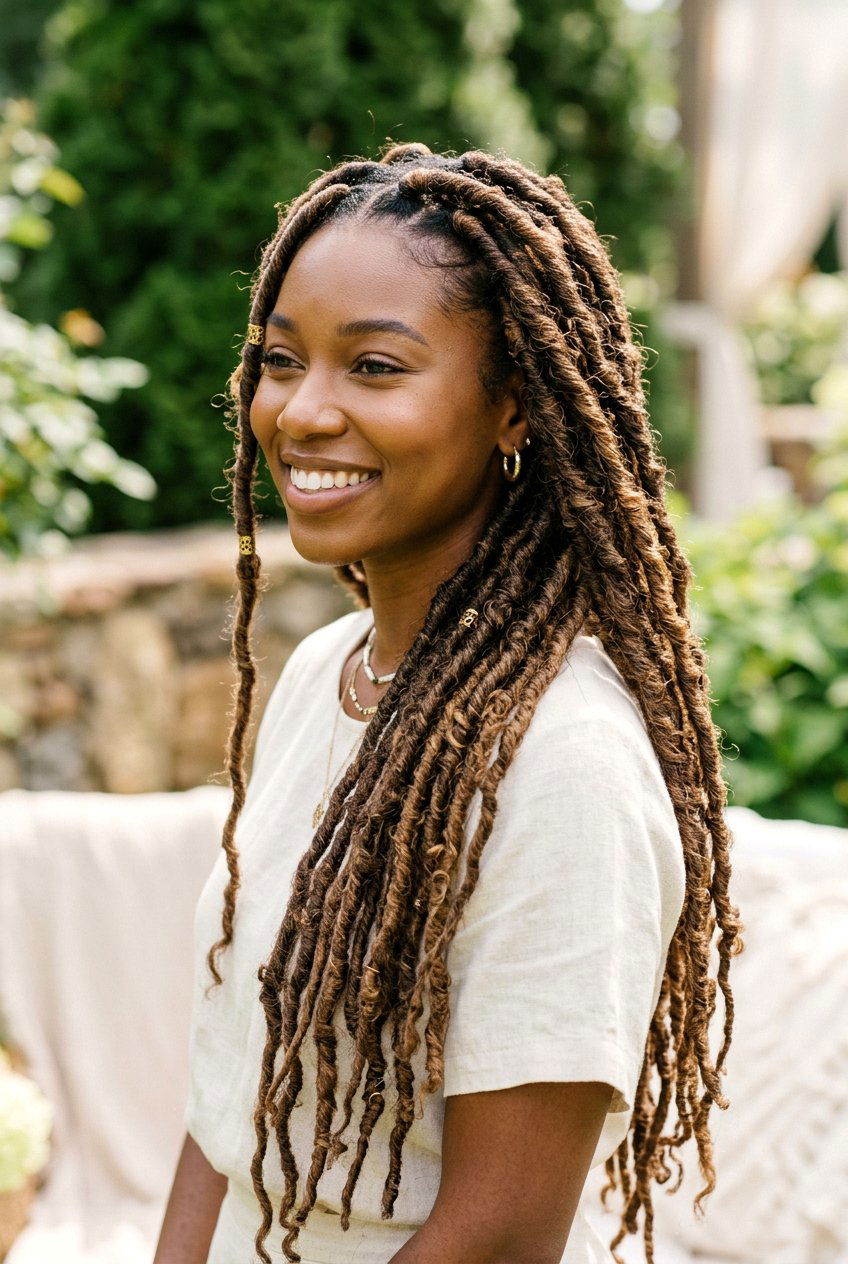 Long distressed faux locs - 20 faux locs hairstyles - 20 faux locs hairstyles