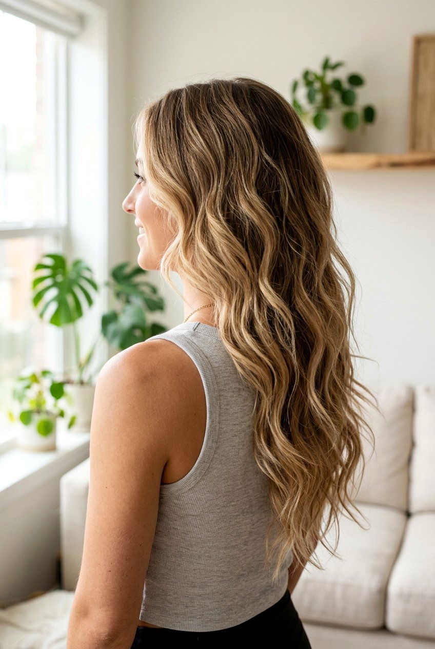 Long feather cut for wavy hair - 20 feather cut for long hair - 20 feather cut for long hair