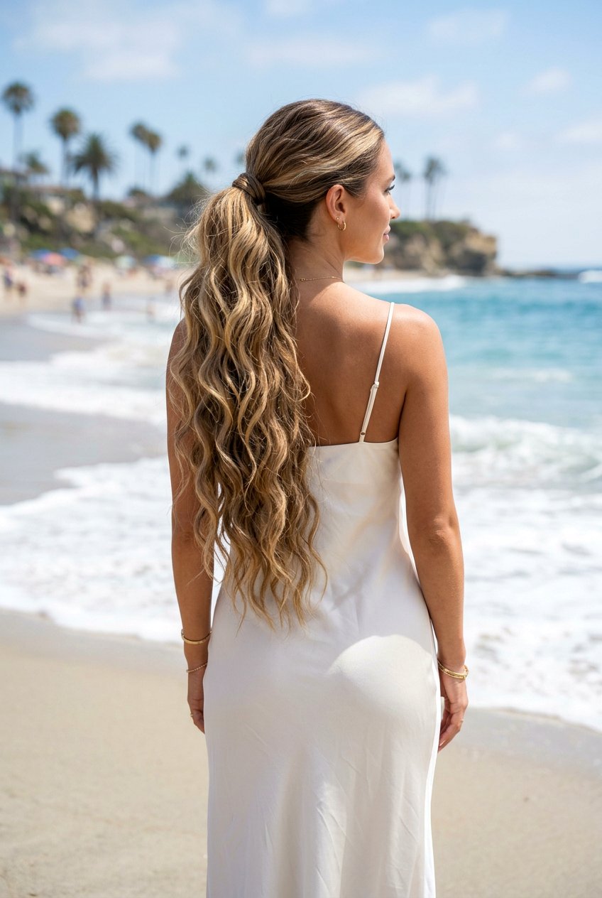 Long hair beach waves ponytail - 20 beach waves ponytail hairstyle - 20 beach waves ponytail hairstyle