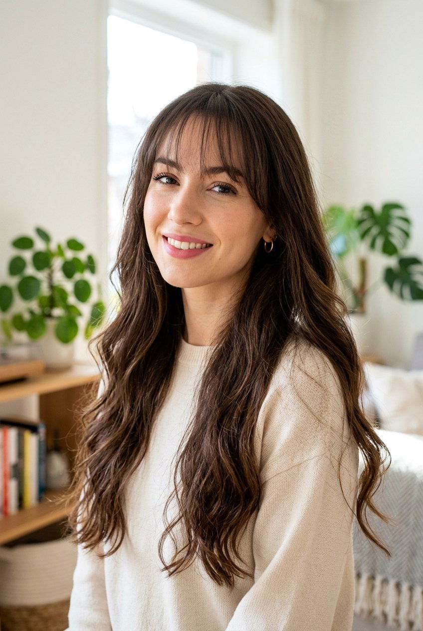 Long hair with see through bangs - 20 korean see through bangs - 20 korean see through bangs