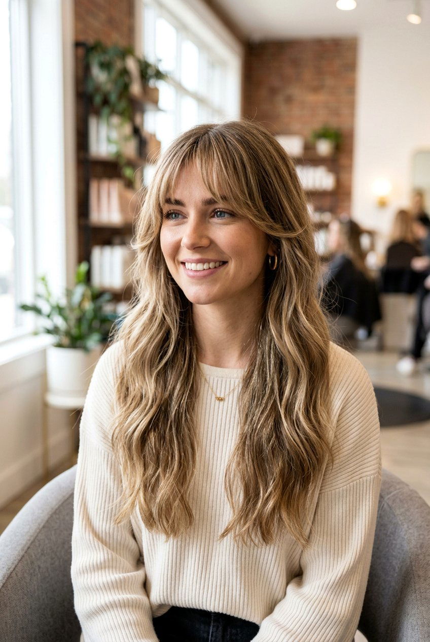 Long hair with short curtain bangs - 20 long haircuts with curtain bangs - 20 long haircuts with curtain bangs