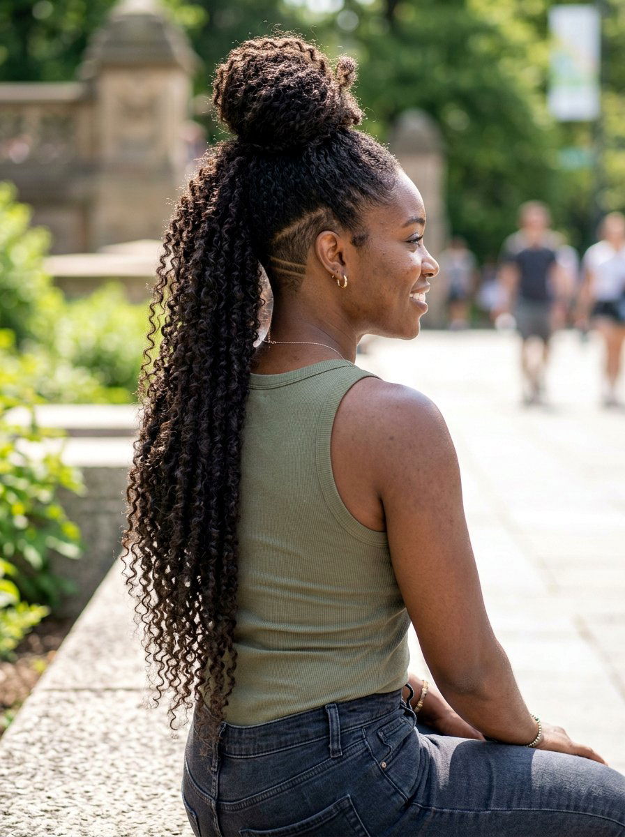 Long natural hair undercut - 20 undercut natural hairstyle women - 20 undercut natural hairstyle women