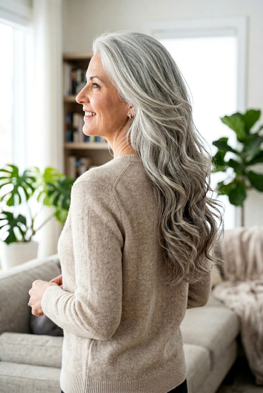 Long silver hair with layers - 20 elegant silver hairstyles for women - 20 elegant silver hairstyles for women