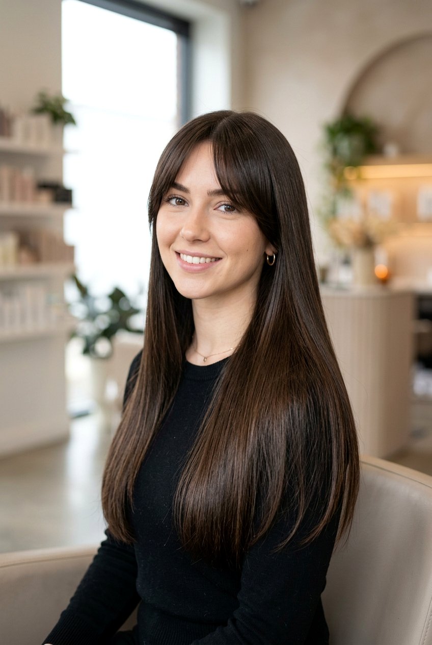 Long straight hair with curtain bangs - 20 long haircuts with curtain bangs - 20 long haircuts with curtain bangs