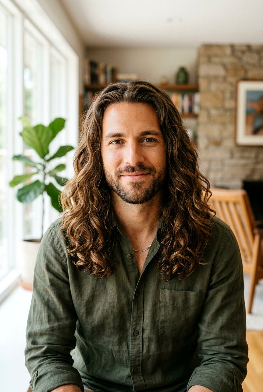 Long wavy flow - 20 wavy hairstyles for men - 20 wavy hairstyles for men