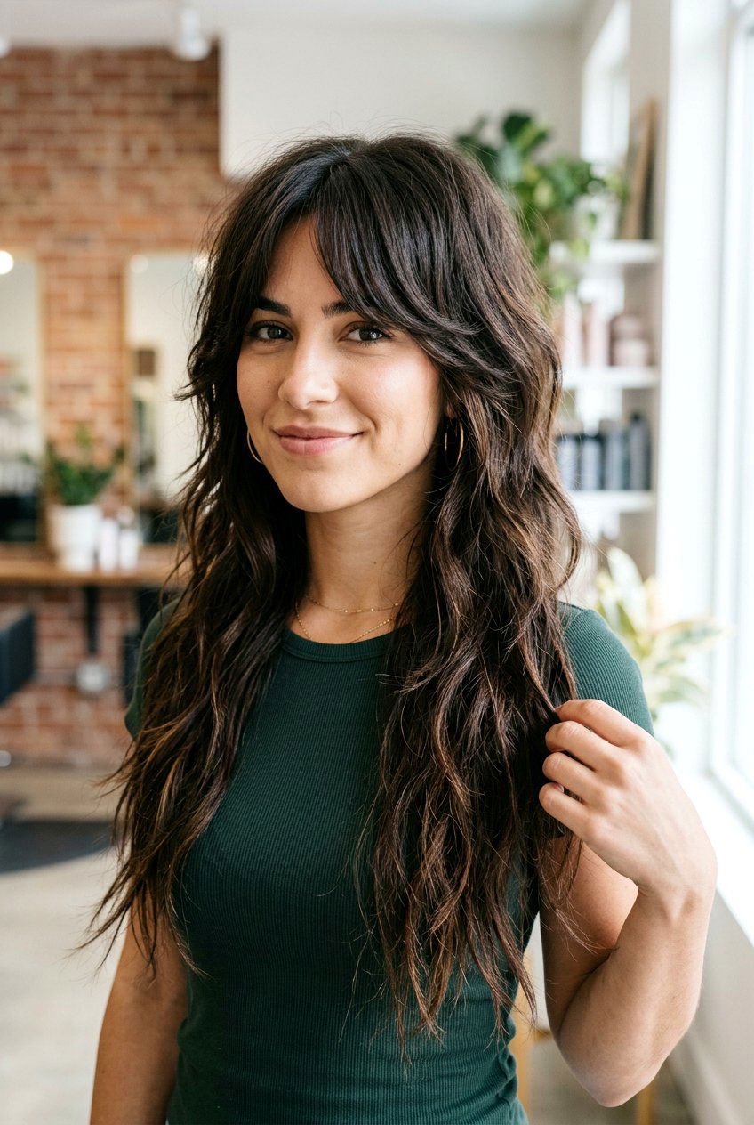 Long wolf cut with curtain bangs - 20 long haircuts with curtain bangs - 20 long haircuts with curtain bangs