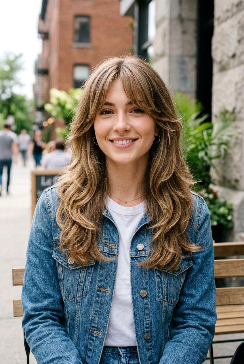 Long wolf cut with curtain bangs - 20 long wolf cut for fine hair women - 20 long wolf cut for fine hair women