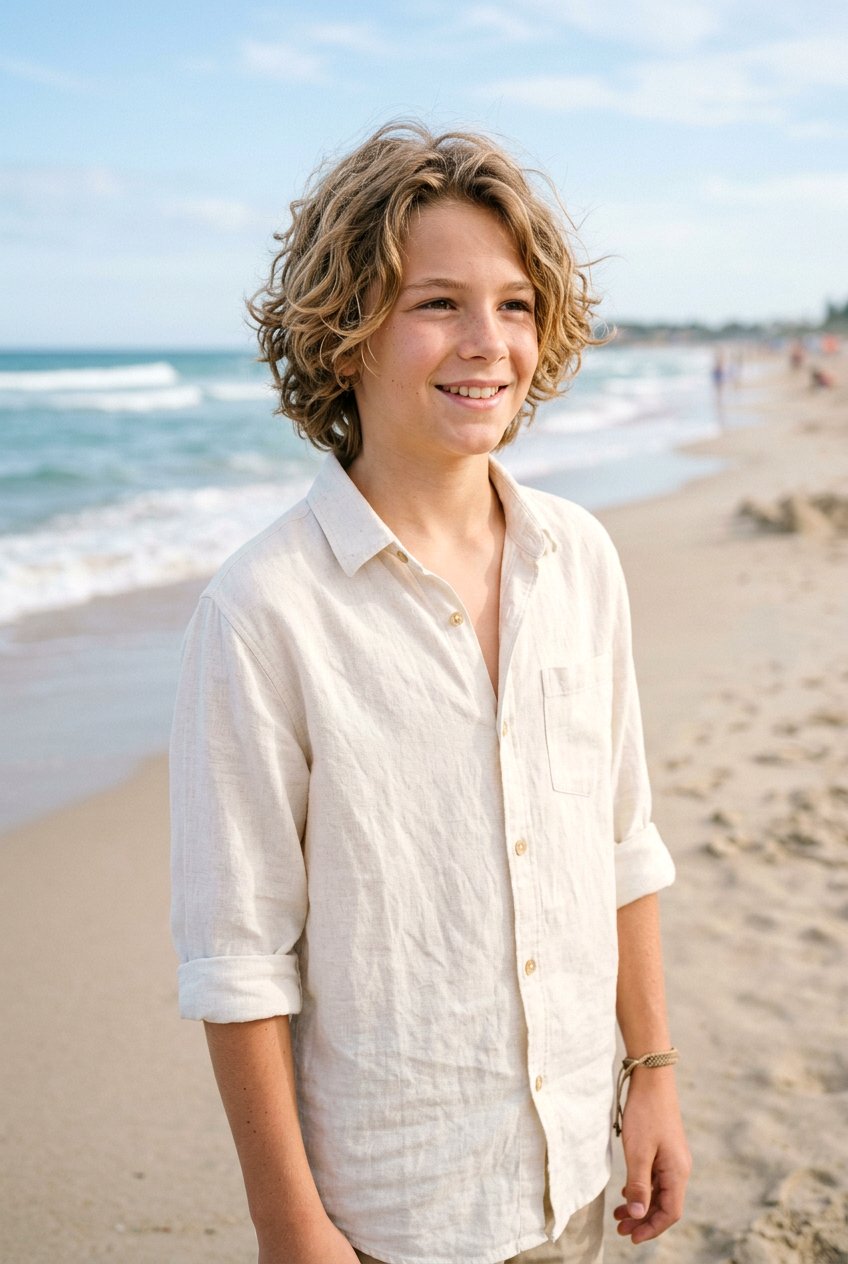 Loose Beach Waves - 20 shoulder length haircut for boys - 20 shoulder length haircut for boys