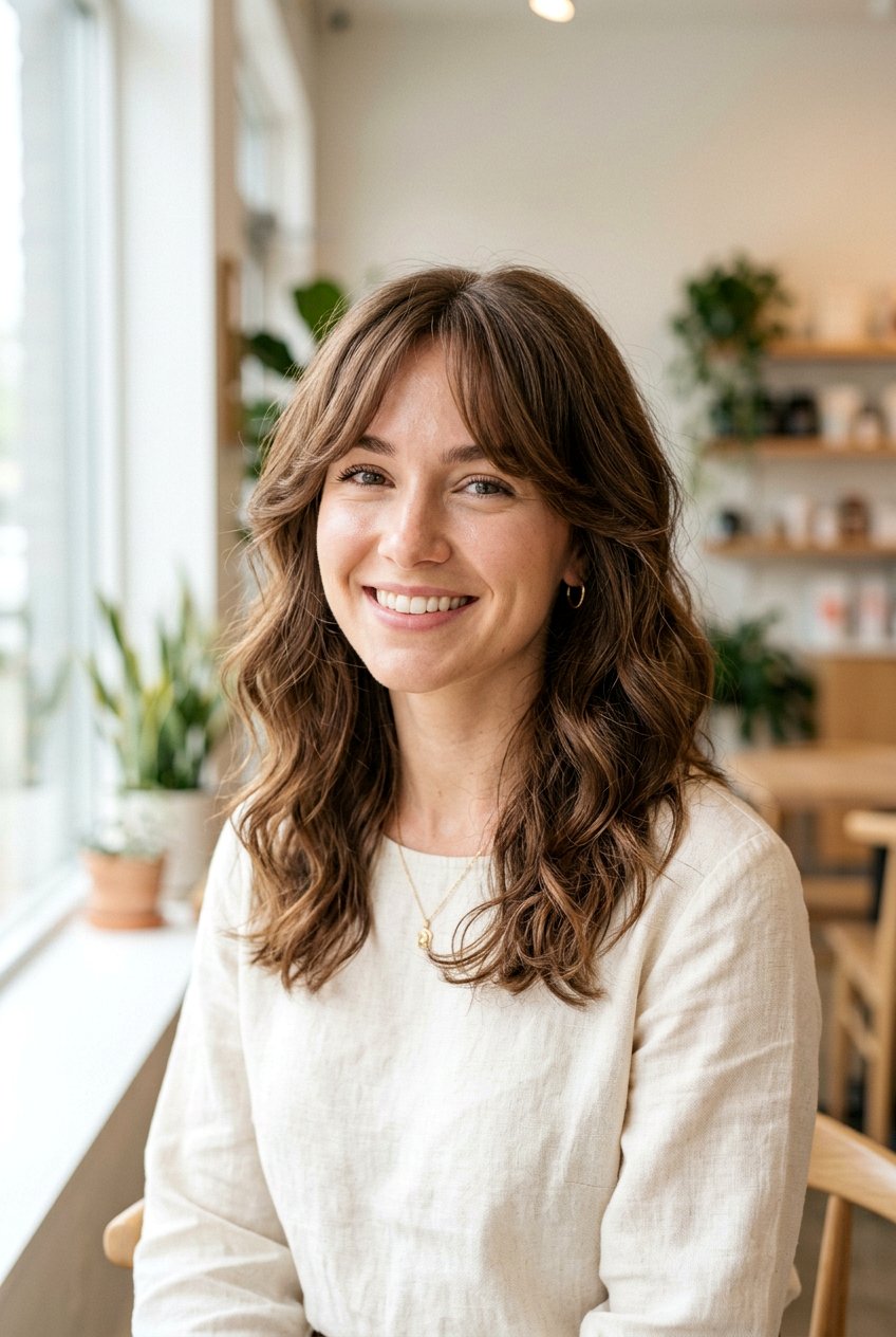 Loose Body Wave Perm With Curtain Bangs Medium Hair - 20 loose perm for medium hair - 20 loose perm for medium hair