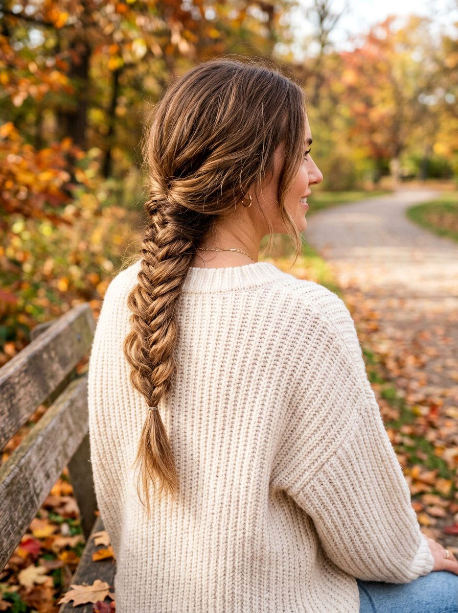 Loose Boho Braid - 20 easy hairstyle for school run moms - 20 easy hairstyle for school run moms