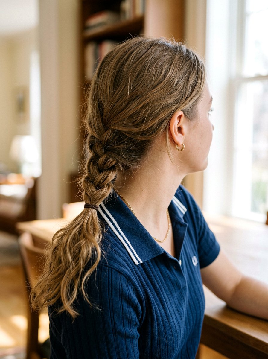 Loose Braided Low Ponytail - 20 old money ponytail hairstyle - 20 old money ponytail hairstyle