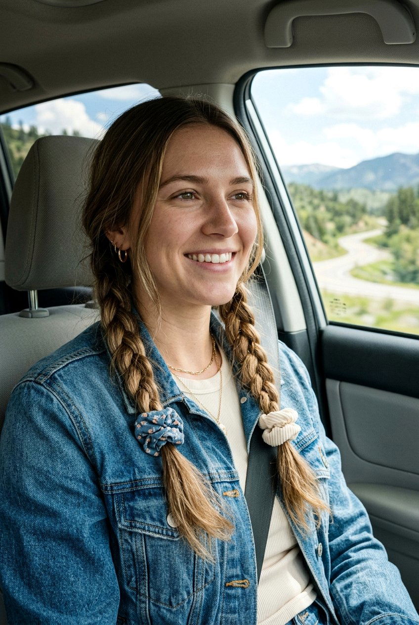 Loose Braided Pigtails For Road Trips - 20 road trip hairstyles - 20 road trip hairstyles