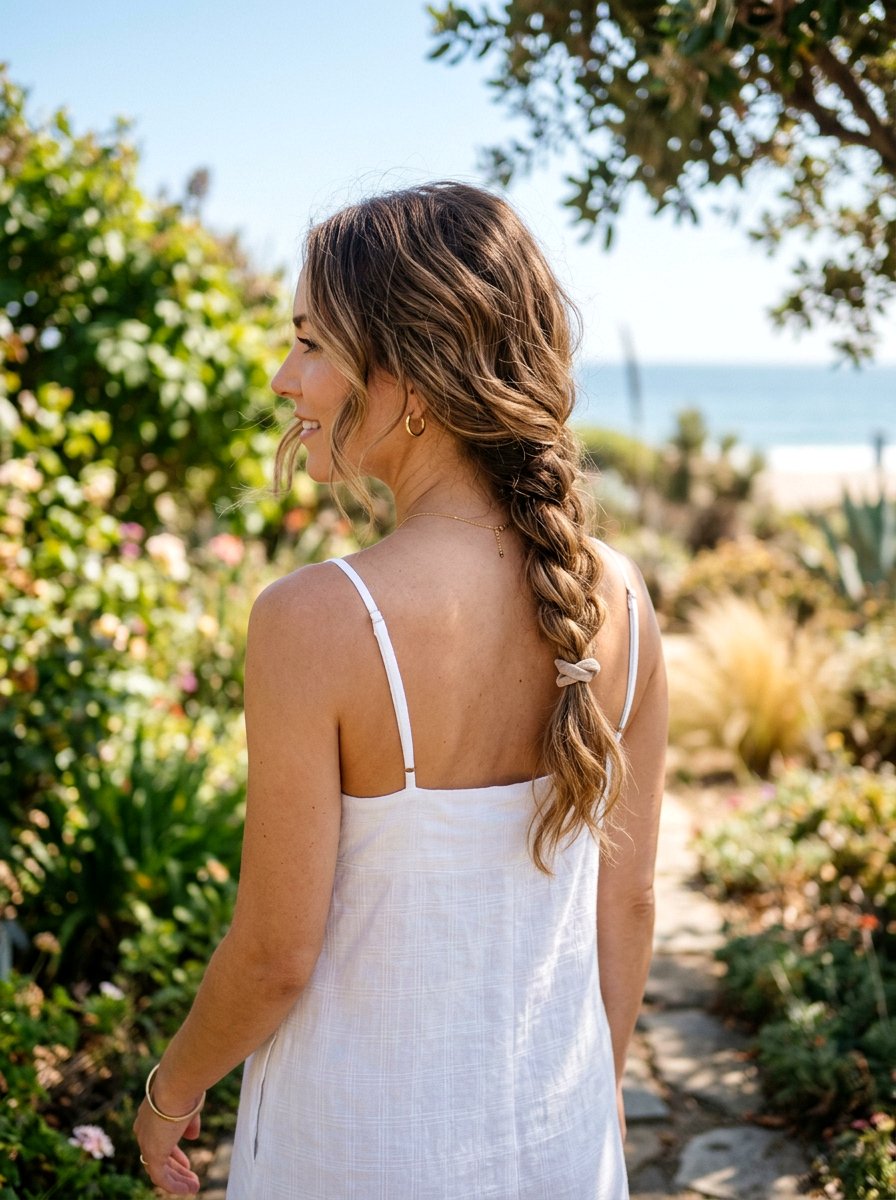 Loose Braided Ponytail For Summer - 20 hot weather hairstyles for women - 20 hot weather hairstyles for women