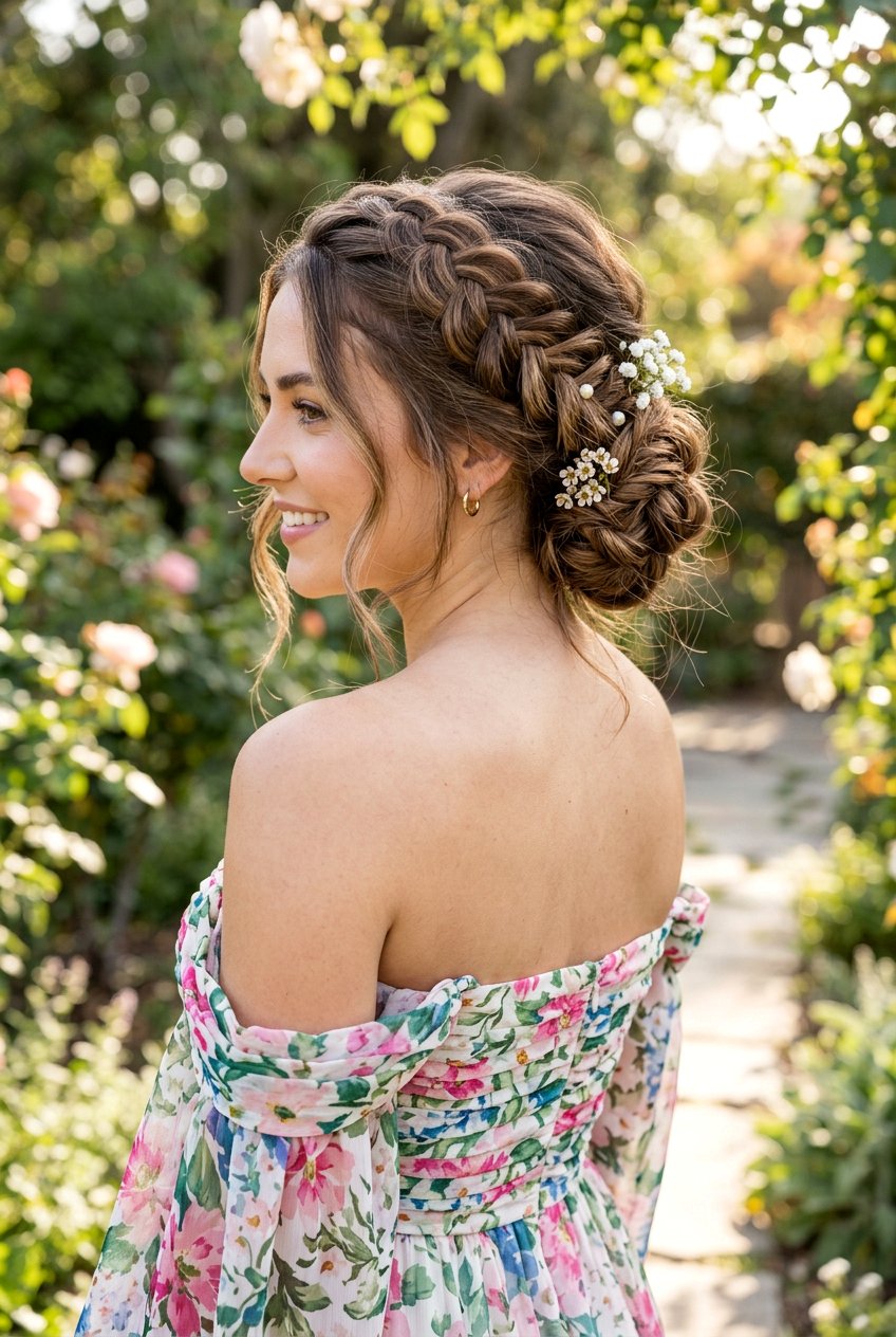 Loose Braided Updo For Homecoming - 20 elegant homecoming updo - 20 elegant homecoming updo