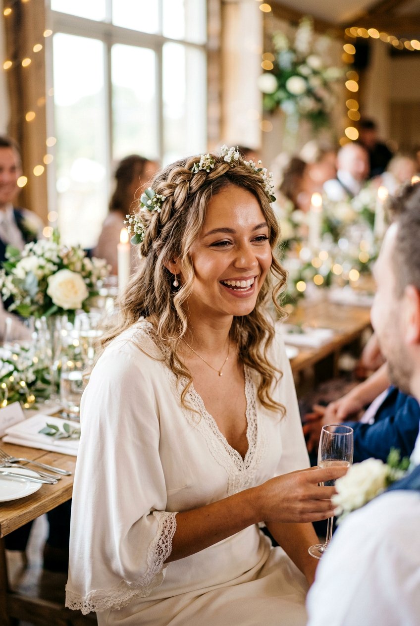 Loose Bridal Braid Crown With Loose Curls - 20 bridal braid crown with loose curls - 20 bridal braid crown with loose curls