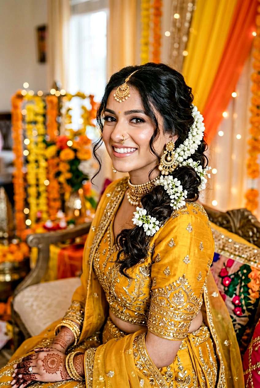 Loose Bun Mayun Hairstyles For Bride - 20 mayun hairstyles for bride - 20 mayun hairstyles for bride