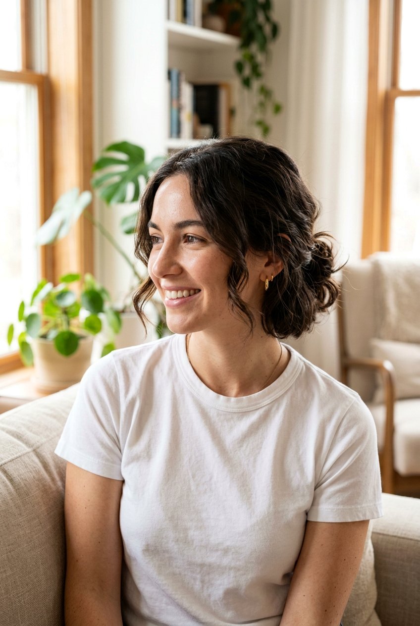 Loose Bun Short Bob - 20 beach hairstyle for short bob - 20 beach hairstyle for short bob