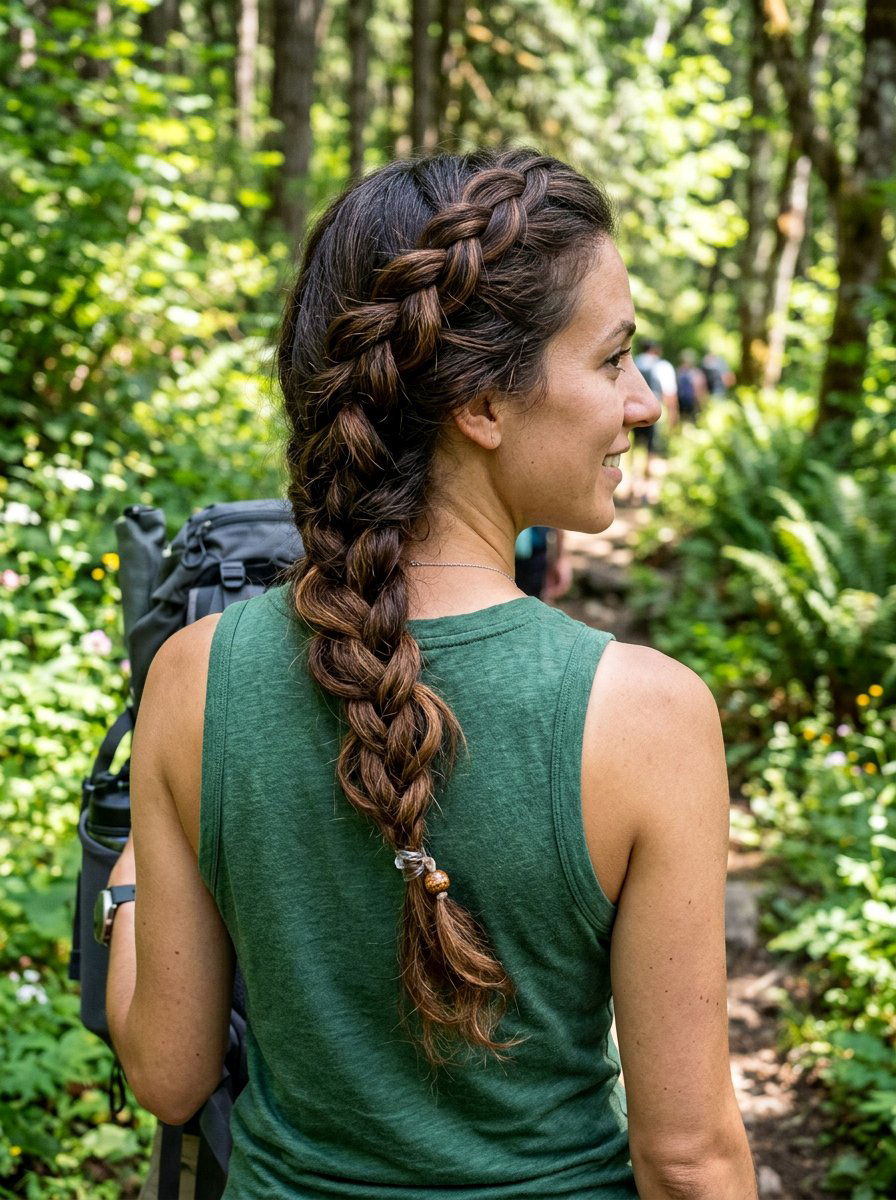 Loose Chain Braid - 20 yoga hairstyle with loose braid - 20 yoga hairstyle with loose braid