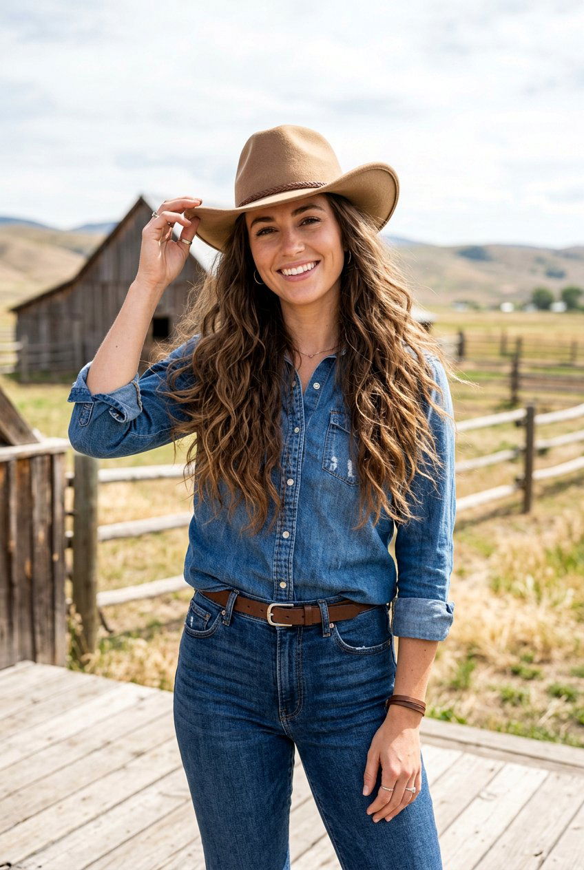 Loose Cowgirl Waves - 20 cowgirl hairstyles - 20 cowgirl hairstyles